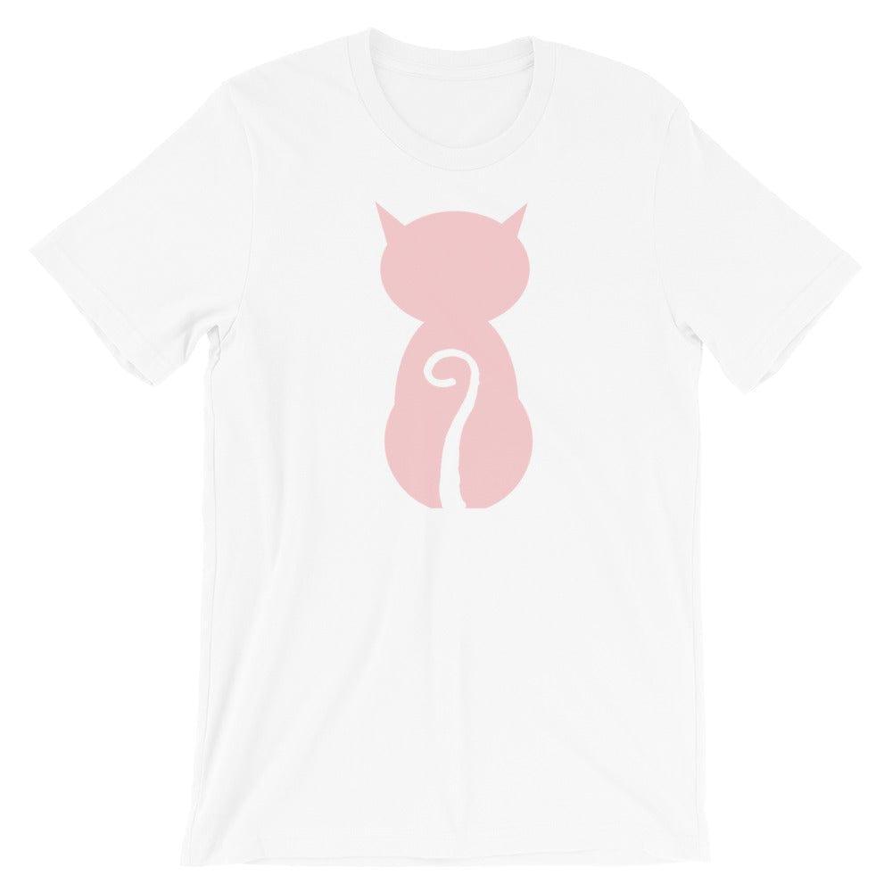 Pink Cat and It's Tail Short-Sleeve Unisex T-Shirt, Clothing T-shirts, $ 33.44, A Moment Of Now™