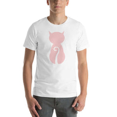 Pink Cat and It's Tail Short-Sleeve Unisex T-Shirt, Clothing T-shirts, $ 33.44, A Moment Of Now™