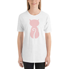 Pink Cat and It's Tail Short-Sleeve Unisex T-Shirt, Clothing T-shirts, $ 33.44, A Moment Of Now™