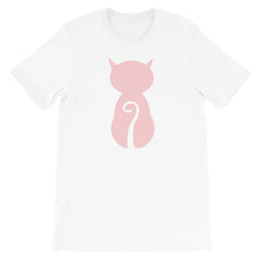 Pink Cat and It's Tail Short-Sleeve Unisex T-Shirt, Clothing T-shirts, $ 33.44, A Moment Of Now™