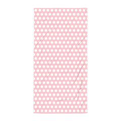 Pink on White Polka Dots Beach Bath Towel, Towel, $ 42.95, A Moment Of Now™