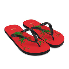 Printed Happy Christmas Plaid Buck Deer Flip-Flops, Flip Flops, $ 30.95, A Moment Of Now™