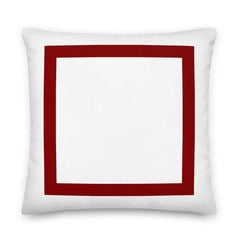 Red Border Solid White Decorative Throw Accent Pillow Cushion, Pillow, $ 64.50, A Moment Of Now™