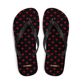 Red Heart On Black Flip-Flops, Flip Flops, $ 30.95, A Moment Of Now™
