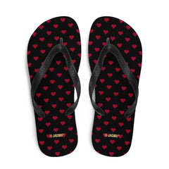 Red Heart On Black Flip-Flops, Flip Flops, $ 30.95, A Moment Of Now™