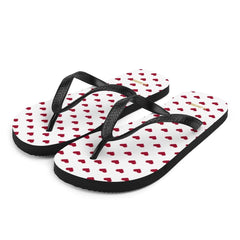 Red Heart On White Flip-Flops, Flip Flops, $ 30.95, A Moment Of Now™