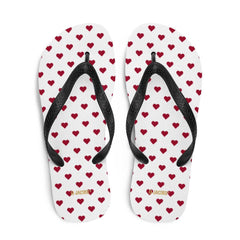 Red Heart On White Flip-Flops, Flip Flops, $ 30.95, A Moment Of Now™