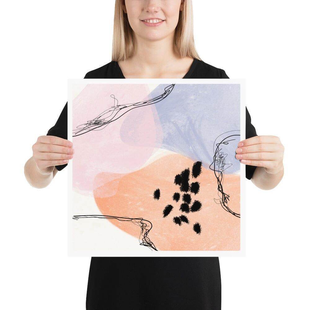 Roseline Abstract Modern Minimal Shape & Line Art Matte Poster, Poster, $ 33.00, A Moment Of Now™