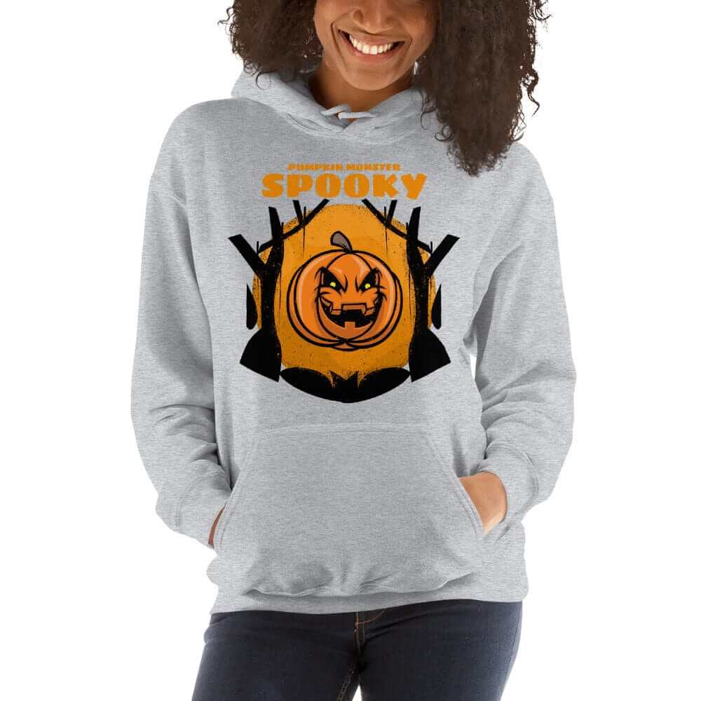 Spooky Pumpkin Monster Halloween Unisex Hoodie | Boutique In USA, Hoodie, $ 38.75, A Moment Of Now™