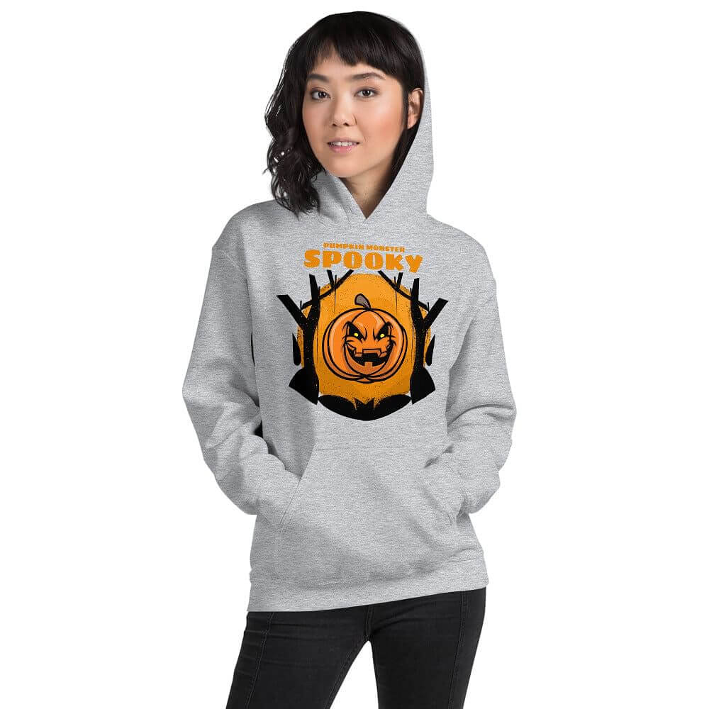 Spooky Pumpkin Monster Halloween Unisex Hoodie | Boutique In USA, Hoodie, $ 38.75, A Moment Of Now™