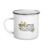 Sweater Weather Autumnal Fall Season Enamel Coffee Tea Cup Mug, Mugs, $ 27.50, A Moment Of Now™