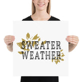 Sweater Weather Autumnal Fall Season Matte Poster Wall Decoration, Posters, Prints, & Visual Artwork, $ 27.50, A Moment Of Now™