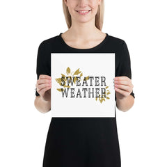 Sweater Weather Autumnal Fall Season Matte Poster Wall Decoration, Posters, Prints, & Visual Artwork, $ 18.00, A Moment Of Now™