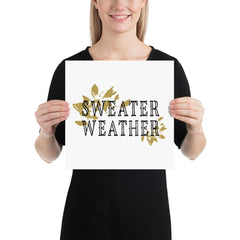 Sweater Weather Autumnal Fall Season Matte Poster Wall Decoration, Posters, Prints, & Visual Artwork, $ 20.00, A Moment Of Now™