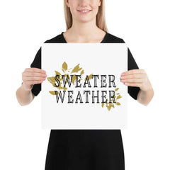 Sweater Weather Autumnal Fall Season Matte Poster Wall Decoration, Posters, Prints, & Visual Artwork, $ 22.00, A Moment Of Now™