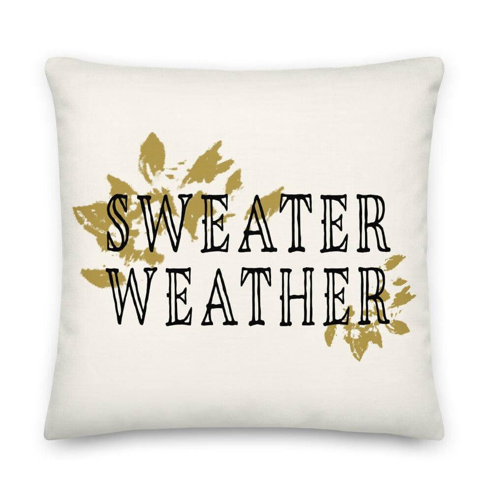 Sweater Weather Autumnal Fall Season Premium Decorative Throw Pillow Cushion, Pillows, $ 71.50, A Moment Of Now™