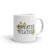 Sweater Weather Autumnal Fall Season White Glossy Coffee Tea Cup Mug, Mug, $ 17.50, A Moment Of Now™