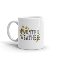 Sweater Weather Autumnal Fall Season White Glossy Coffee Tea Cup Mug, Mug, $ 17.50, A Moment Of Now™