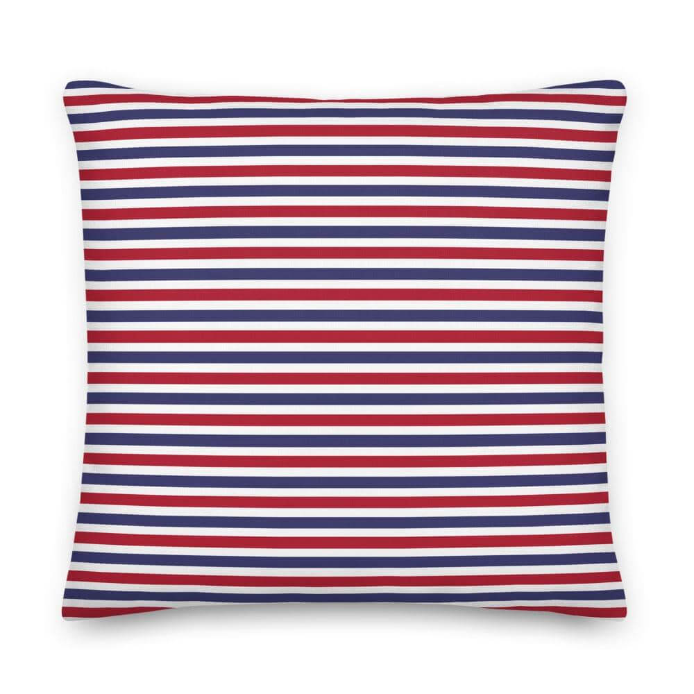 The Perfect Striped Series - Old Days Premium Decorative Throw Pillow Cushion - White Blue Red Strip, Pillow, $ 71.50, A Moment Of Now™