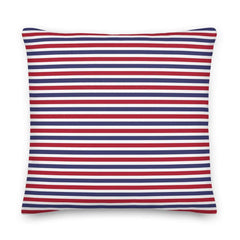 The Perfect Striped Series - Old Days Premium Decorative Throw Pillow Cushion - White Blue Red Strip, Pillow, $ 71.50, A Moment Of Now™