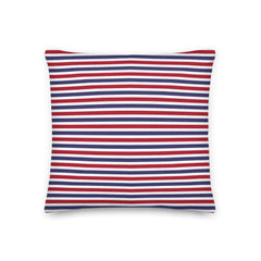 The Perfect Striped Series - Old Days Premium Decorative Throw Pillow Cushion - White Blue Red Strip, Pillow, $ 64.50, A Moment Of Now™
