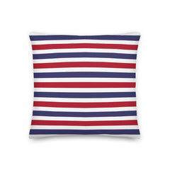 The Perfect Striped Series - Old Days Premium Decorative Throw Pillow Cushion - White Blue Red Wide Strip, Pillow, $ 64.50, A Moment Of Now™