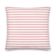 The Perfect Striped Series - Pink Stripes On White Premium Decorative Throw Pillow, Pillow, $ 64.00, A Moment Of Now™