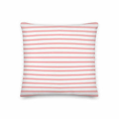 The Perfect Striped Series - Pink Stripes On White Premium Decorative Throw Pillow, Pillow, $ 58.00, A Moment Of Now™