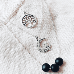 Three Wishes Wood Beads Minimalist Chain 18" Ladies Necklace, Necklaces, $ 19.99, A Moment Of Now™