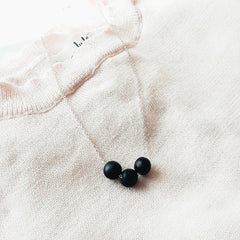 Three Wishes Wood Beads Minimalist Chain 18" Ladies Necklace, Necklaces, $ 19.99, A Moment Of Now™