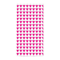 Triangle Pattern Bright Pink on White Beach Bath Towel, Towel, $ 42.95, A Moment Of Now™
