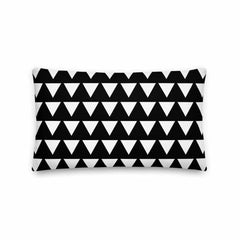 Triangle Pattern white on Black Premium Decorative Throw Pillow Cushion, Pillow, $ 61.50, A Moment Of Now™