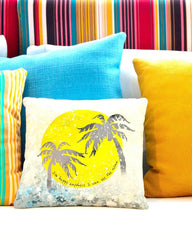 Watercolor Tropical Ocean Palm Tree Decorative Accent Throw Pillow Cushion, Throw Pillows, $ 55.00, A Moment Of Now™