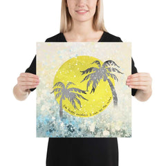 Watercolor Tropical Sunset & Ocean Wall Art Matte Poster, Posters, Prints, & Visual Artwork, $ 36.00, A Moment Of Now™