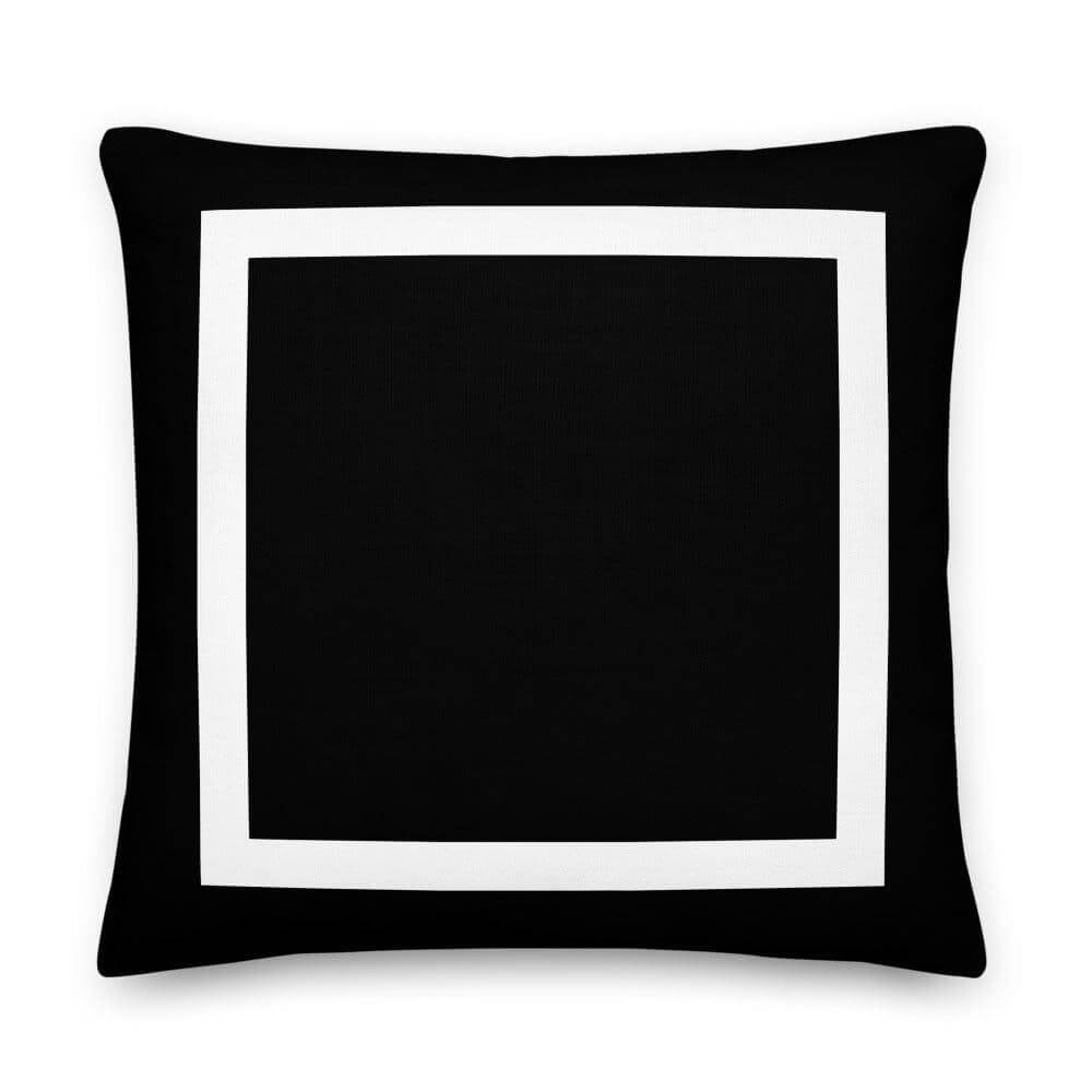 White Border Black Premium Decorative Throw Pillow | Modern Decor, Throw Pillows, $ 71.50, A Moment Of Now™