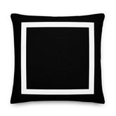 White Border Solid Black Premium Decorative Throw Accent Pillow Cushion, Pillows, $ 71.50, A Moment Of Now™