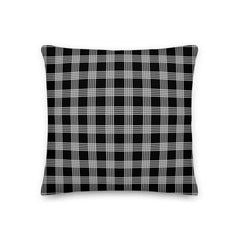 White on Black Plaid Premium Decorative Throw Pillow Cushion, Pillow, $ 64.50, A Moment Of Now™