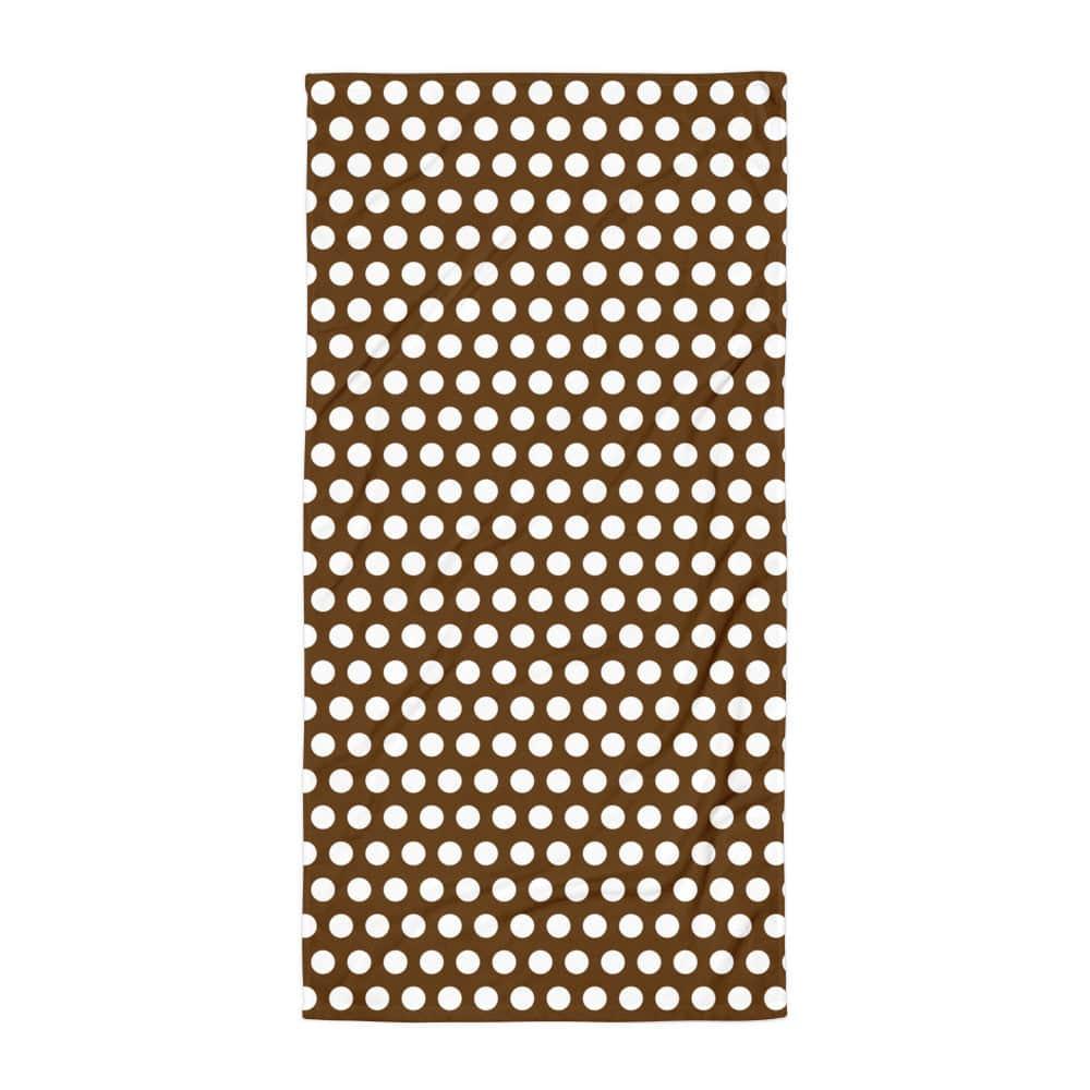White on Brown Polka Dots Beach Bath Towel, Towel, $ 42.95, A Moment Of Now™