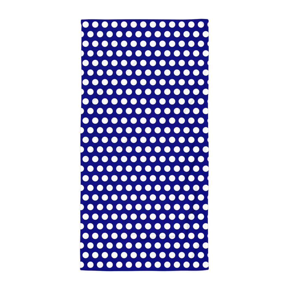 White on Navy Blue Polka Dots Beach Bath Towel, Towel, $ 42.95, A Moment Of Now™
