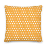 White on Pastel Orange Polka Dots Premium Decorative Throw Pillow Cushion, Pillow, $ 71.50, A Moment Of Now™