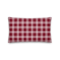 White On Red Plaid Premium Decorative Throw Pillow Cushion, Pillow, $ 61.50, A Moment Of Now™