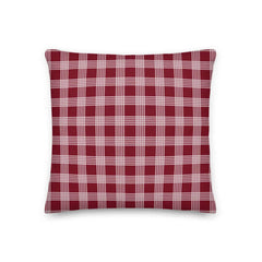 White On Red Plaid Premium Decorative Throw Pillow Cushion, Pillow, $ 64.50, A Moment Of Now™