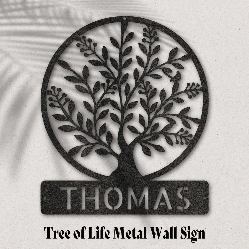 Custom Tree Of Life with Name Monogram Metal Sign USA Made Wall Decal, Metal Sign, $ 62.95, A Moment Of Now™