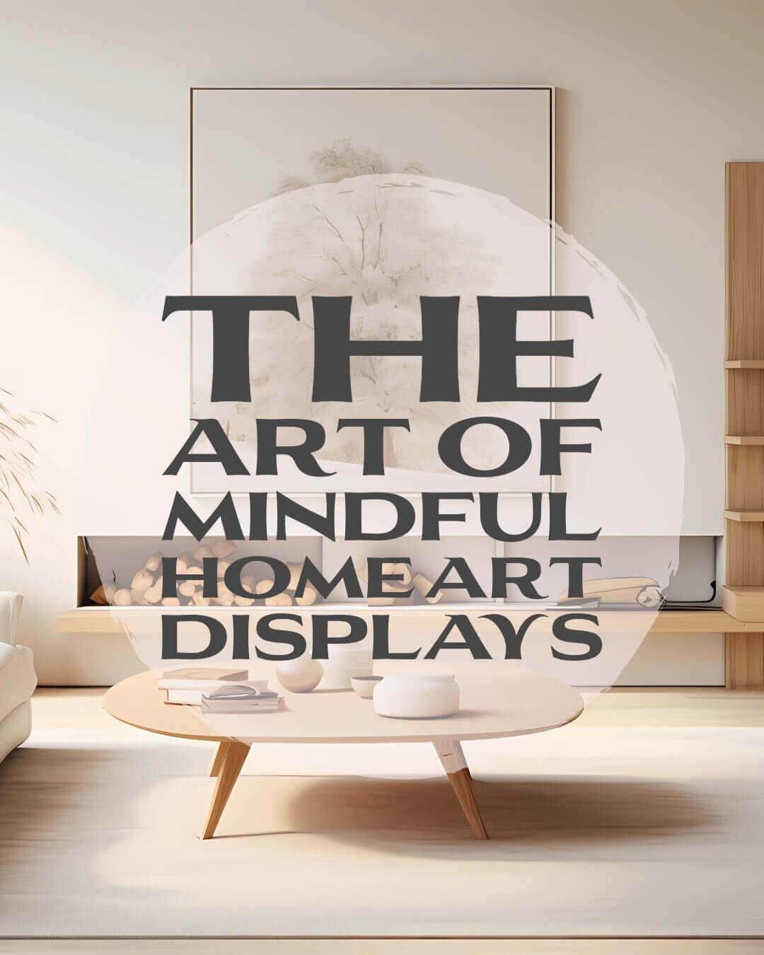 Thoughtful home art display with framed artwork arranged in a calm interior
