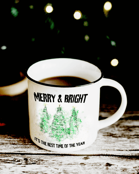 Merry & Bright Christmas Coffee Mug Gift Idea Shop Li-Jacobs Team Li-Jacobs A Moment Of Now