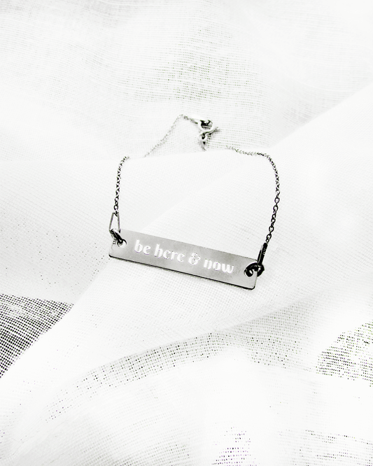 Be Here & Now Mindfulness Living Quote Bracelet, Shop Li-Jacobs, Team Li-Jacobs