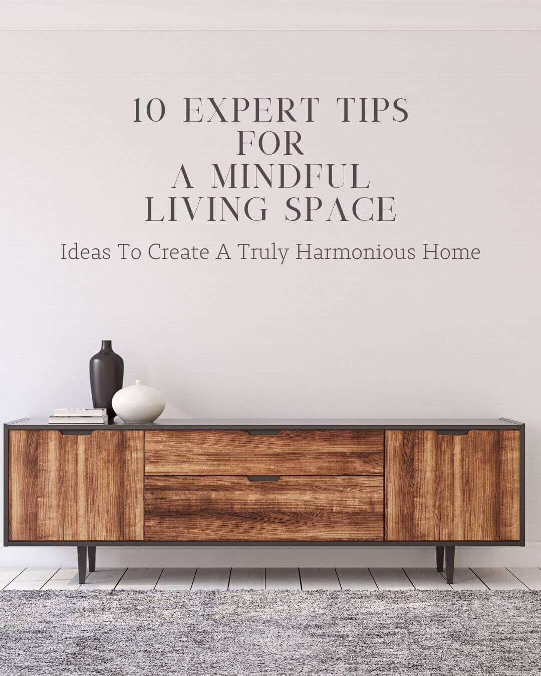 Calm, mindful living space with warm natural light and thoughtful home decor