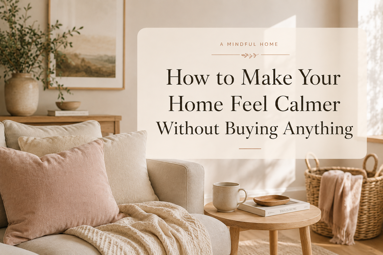 How to Make Your Home Feel Calmer Without Buying Anything