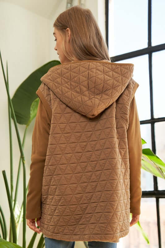 Shop Women's Beige Brown Zipper Front Hoodie Jacket | Boutique Clothing, Jackets, USA Boutique