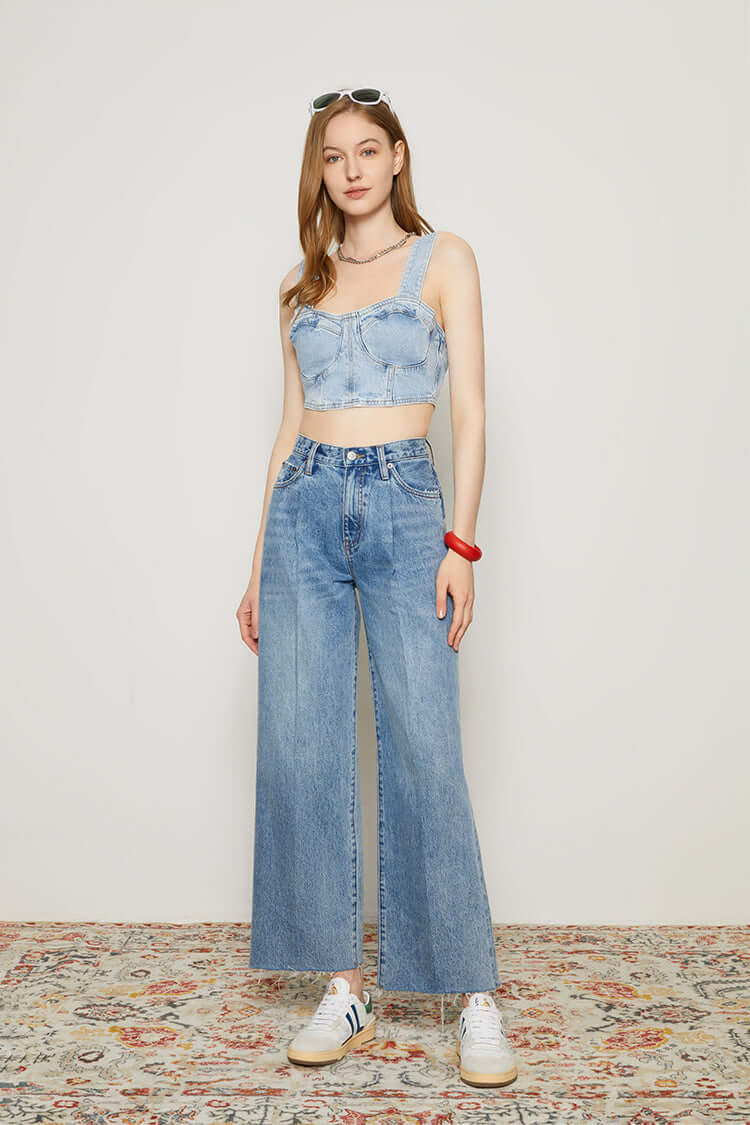 CHILL Pleat Straight Ankle Jeans | Hey Joanie – Final Sale, Jeans, $ 43.99, A Moment Of Now™